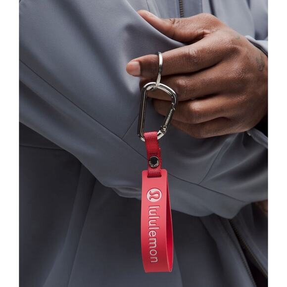 Lululemon Silicone Keychain Live In The Moment Desert Red/Pink Haze NWT Retired - Picture 1 of 5